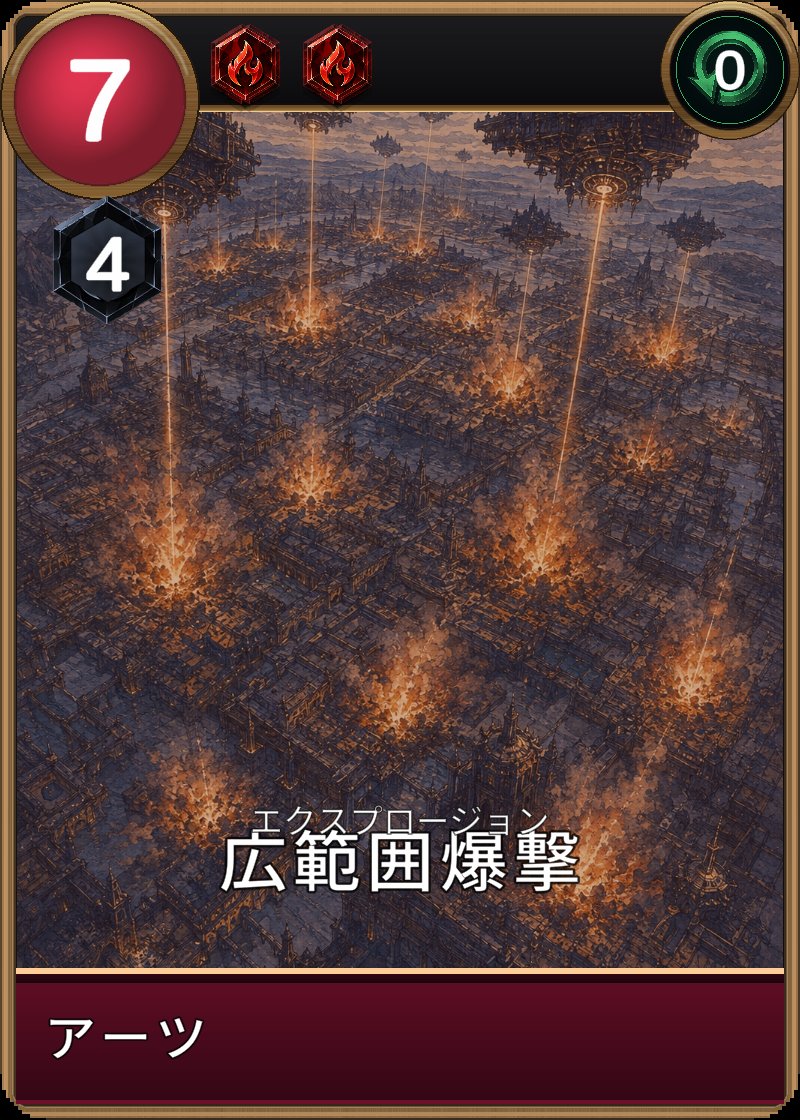 広範囲爆撃のカード画像