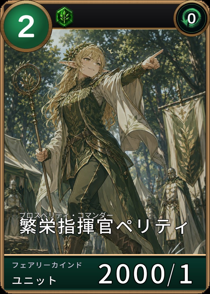 繁栄指揮官ペリティのカード画像