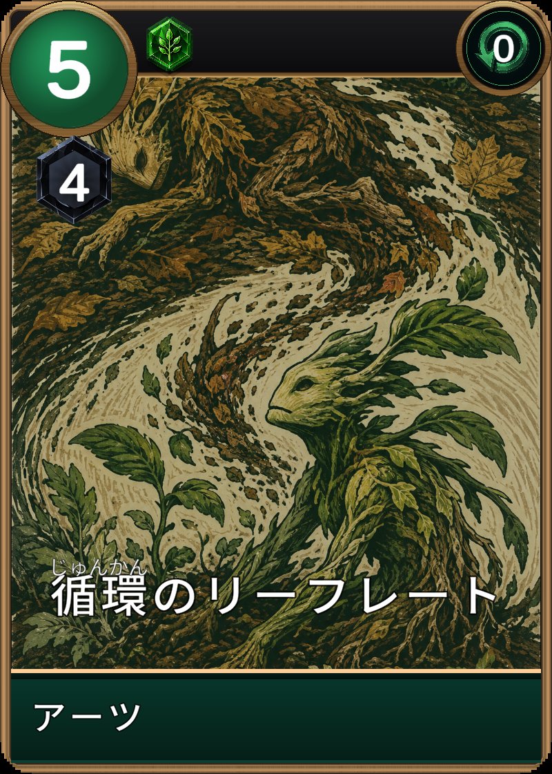 循環のリーフレートのカード画像