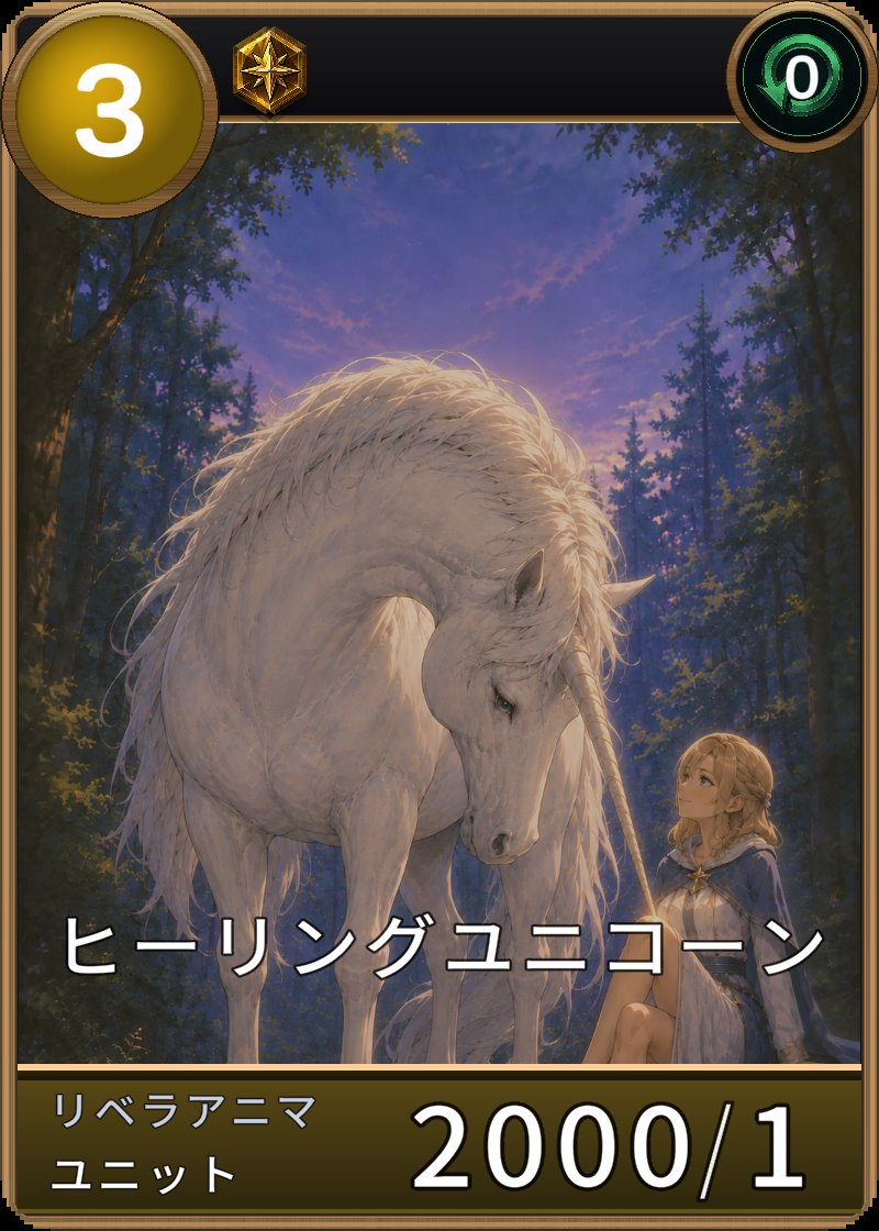 ヒーリングユニコーンのカード画像