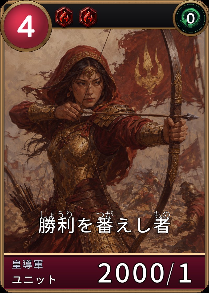 勝利を番えし者のカード画像