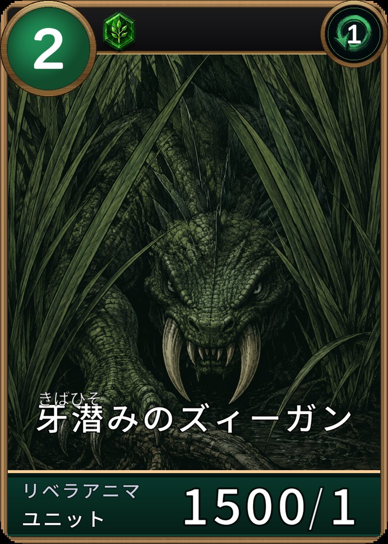 牙潜みのズィーガンのカード画像