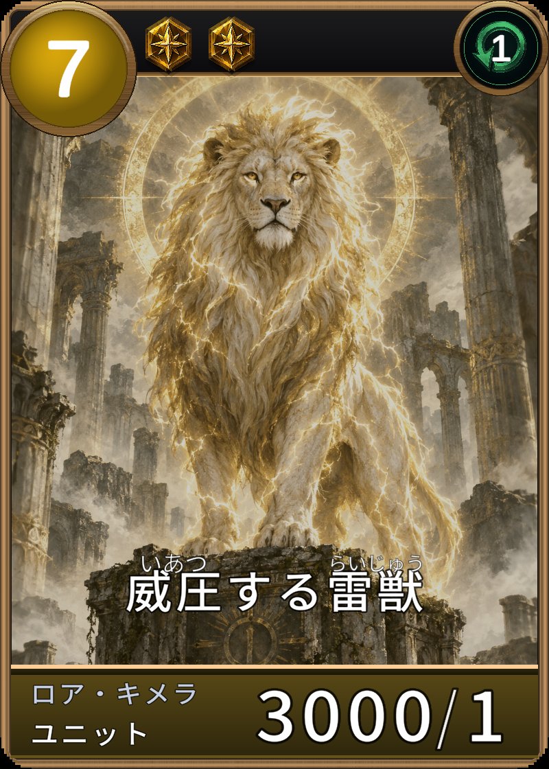 威圧する雷獣のカード画像