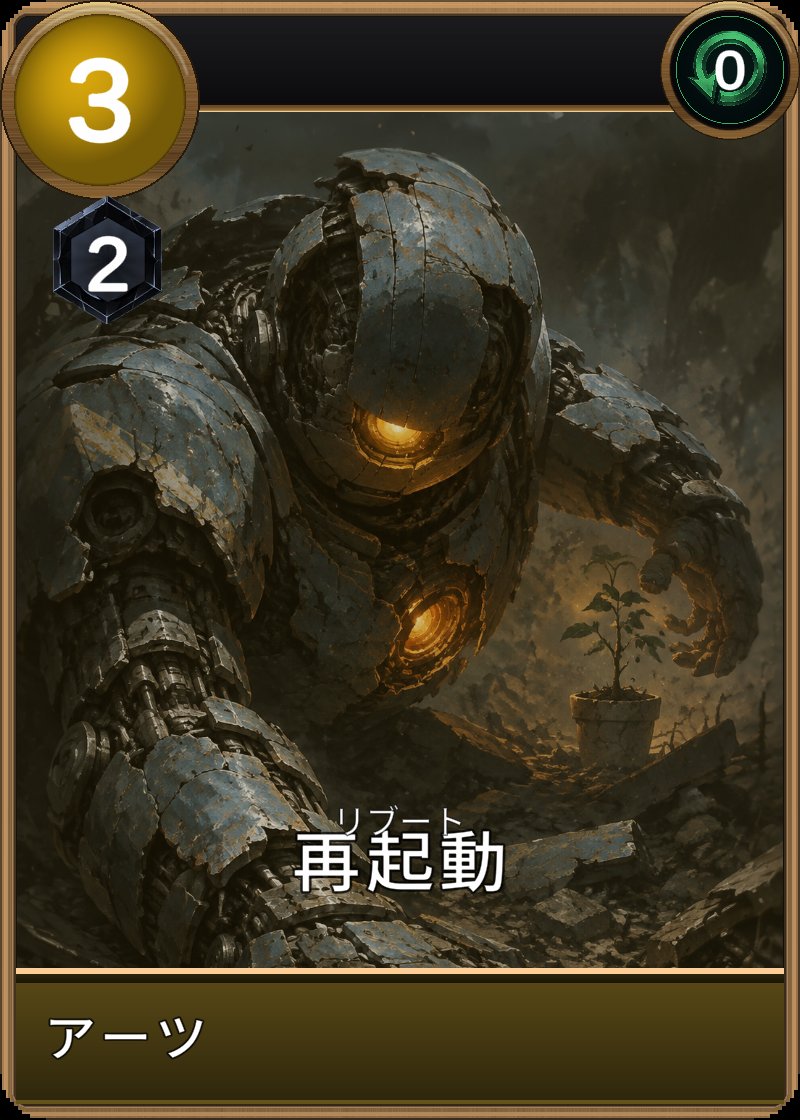 再起動のカード画像